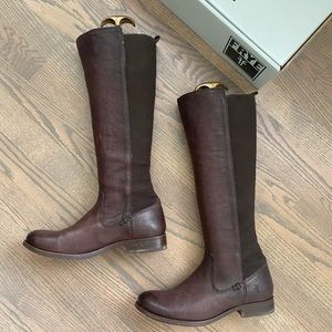 Molly Gore Tall Boots Frye leather boots, size 7.5